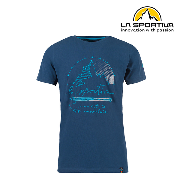 【義大利 LA SPORTIVA】Connect T-Shirt 透氣短袖上衣 男款 藍色 #N03618618