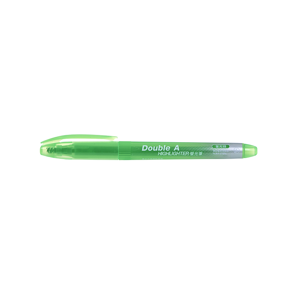 Double A 平頭螢光筆4mm-螢光綠