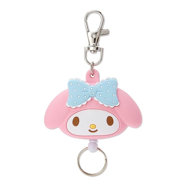 【震撼精品百貨】My Melody_美樂蒂~日本SANRIO三麗鷗 美樂蒂矽膠伸縮鑰匙圈 (粉大臉款)*18947