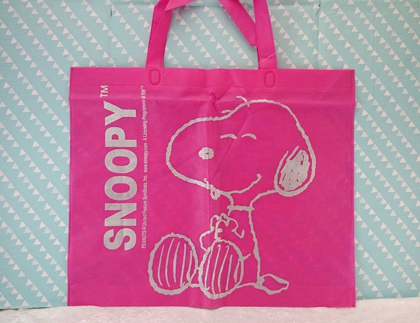 【震撼精品百貨】史奴比Peanuts Snoopy ~購物提袋_桃_大