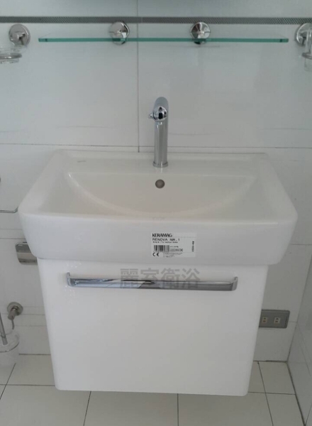 【麗室衛浴】德國GEBERIT PLAN系列 65CM盆 225165 +防水浴櫃