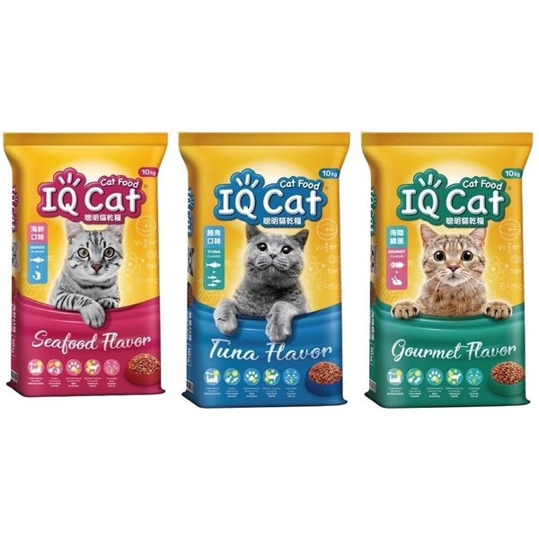 【2包組免運】IQ Cat 聰明貓乾糧 10KG 成貓飼料 貓飼料 貓糧『寵喵樂旗艦店』 product thumbnail 2