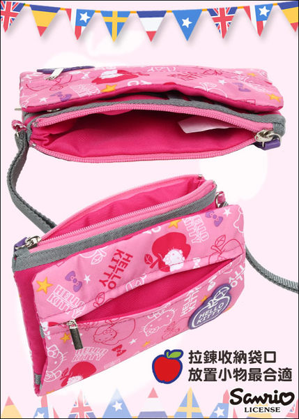 【Hello Kitty】蘋果樂園萬用包-粉紅(KT00Q08PK) product thumbnail 3
