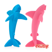 Nuby 鯊魚固齒器-藍/粉【佳兒園婦幼館】