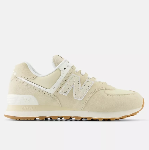 NEW BALANCE 574系列 女寬楦蛋黃奶色 US7是24CM KAORACER WL574QD2