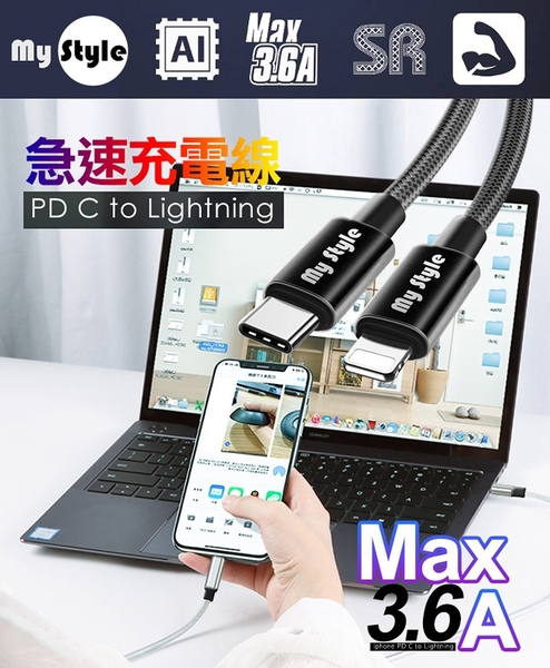 商檢認證PD+QC3.0 USB雙孔超急速車充+PD急速快充線-120cm 智慧AI晶片組合-黑色組 product thumbnail 10