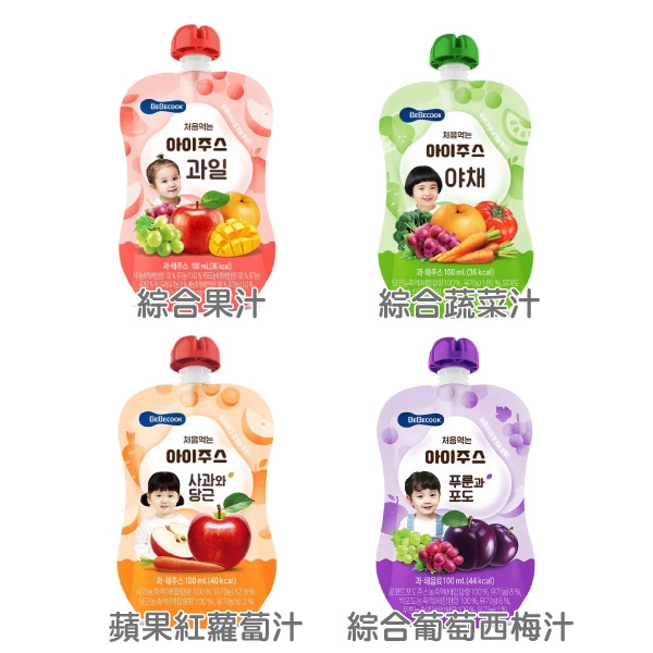 韓國 BEBECOOK 寶膳 嬰幼兒果汁100ml-4款可選(7個月以上) product thumbnail 2