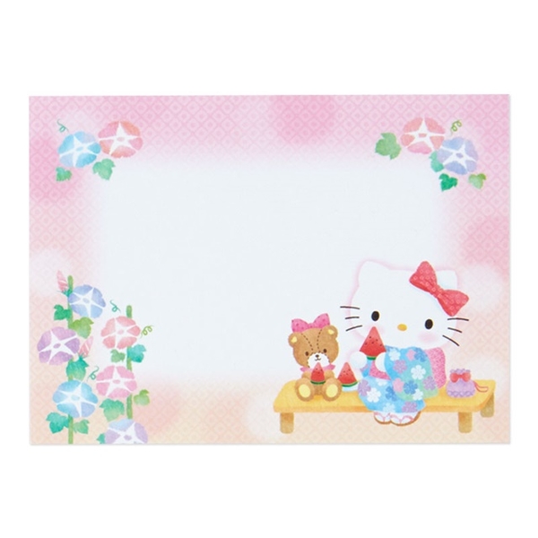 小禮堂 Hello Kitty 圓形竹扇卡片 (粉西瓜款) 4550337-176009 product thumbnail 6