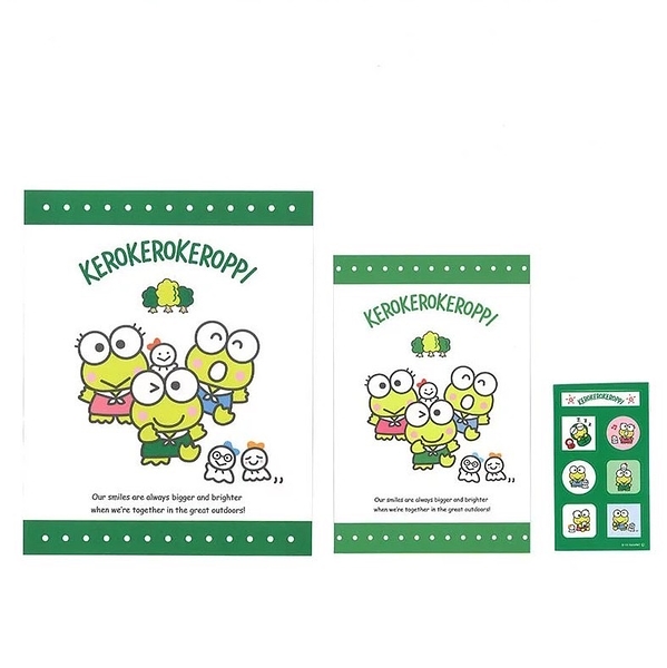 【震撼精品百貨】KeroKeroKeroppi 大眼蛙~日本三麗鷗Sanrio 大眼蛙信紙組-歡樂*40855