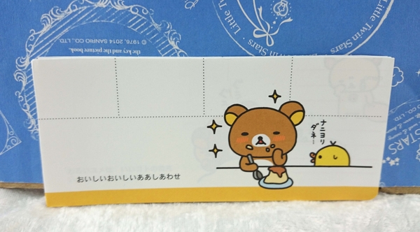 【震撼精品百貨】Rilakkuma San-X 拉拉熊懶懶熊~便條_長條_白_吃布丁 product thumbnail 3