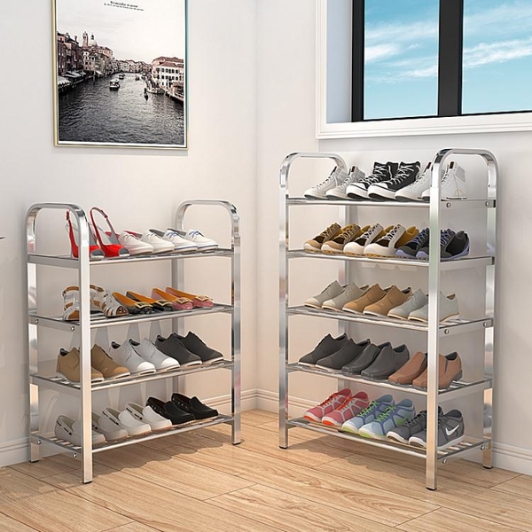 鞋架簡易門口家用室內好看不銹鋼新款2022爆款宿舍多層收納鞋櫃子「夏季新品」