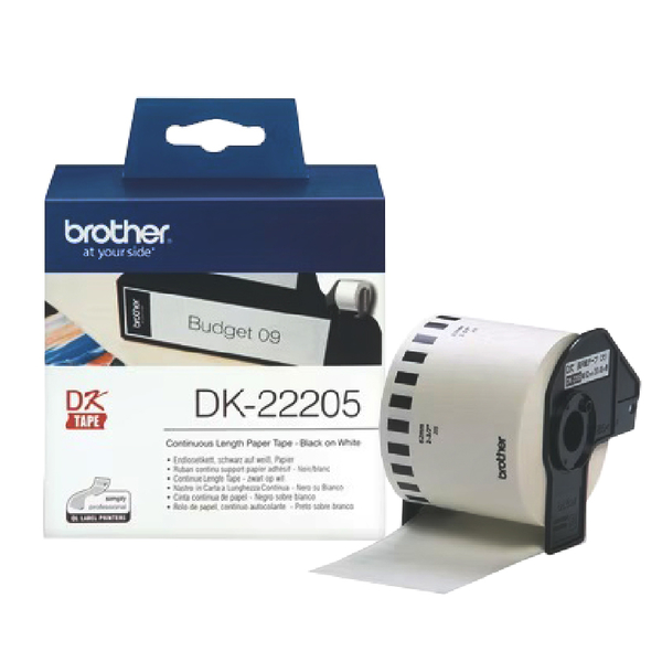 Brother DK-22205 連續標籤帶 62mm 白底黑字 耐久型紙質 product thumbnail 2