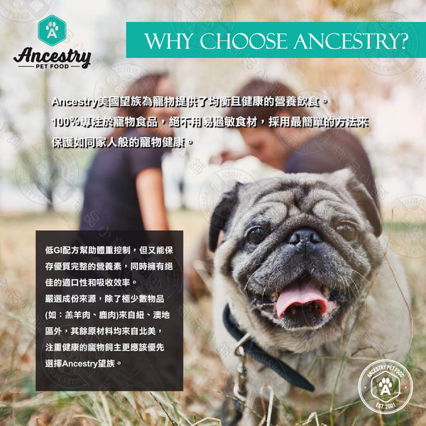 [送贈品] 美國望族 Ancestry 天然犬糧 無穀系列 4LB 狗飼料 全齡犬 高蛋白 product thumbnail 2