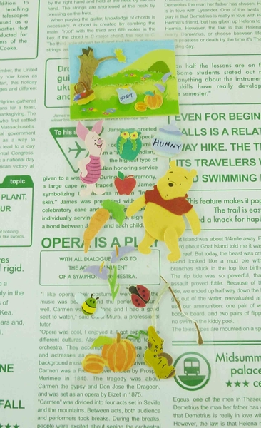 【震撼精品百貨】Winnie the Pooh 小熊維尼~立體貼紙-瓢蟲