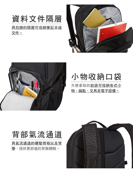 THULE-Campus 31L電腦後背包TCAM-5116-藍 product thumbnail 6