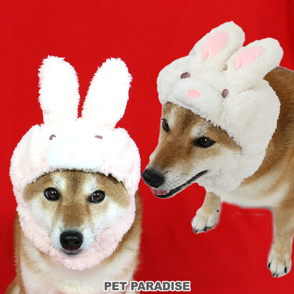 【PET PARADISE 寵物精品】PP 2023新年造型●兔兔變裝帽子2色 粉/白 (SM~M / L )寵物變身裝