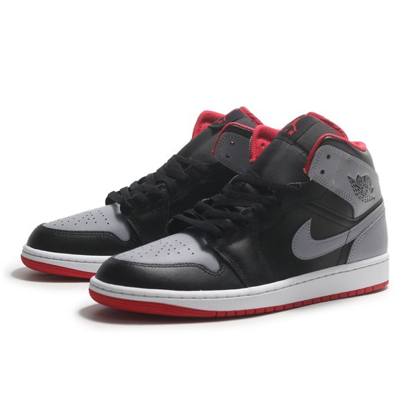 NIKE 休閒鞋 AIR JORDAN 1 MID 黑灰 AJ1 中筒 男 DQ8426-006