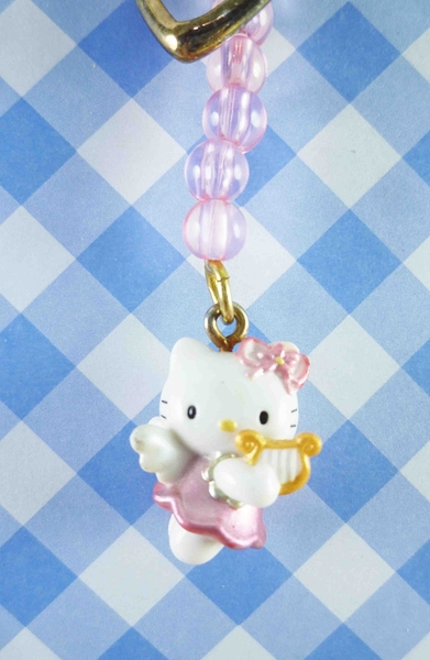 【震撼精品百貨】Hello Kitty 凱蒂貓~限定版手機吊飾-粉天使(豎琴)