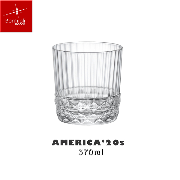 義大利 Bormioli Rocco AMERICA '20s 美式復古雕紋 威士忌杯 370ml