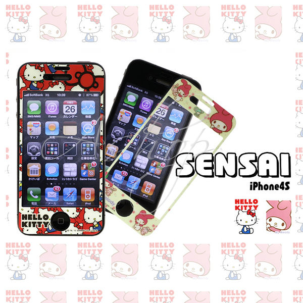特價【A Shop】 日本帶回 限量商品-SENSAI hello kitty iPhone4/4s 螢幕保護貼-日本製