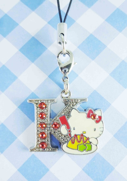 【震撼精品百貨】Hello Kitty 凱蒂貓~KITTY手機吊飾-KITTY英文字母造型-K