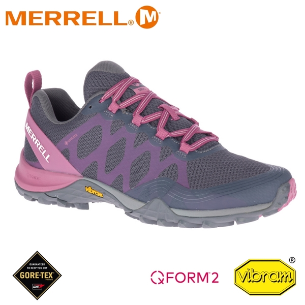 【MERRELL 美國 女 SIREN 3 GORE-TEX 健行鞋《深灰/玫紅》】ML035588/休閒鞋/健行鞋/登山