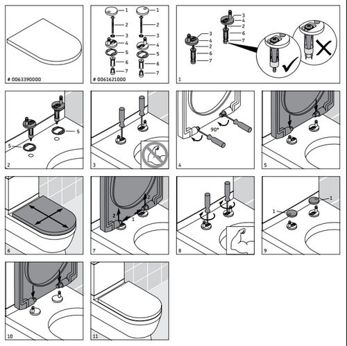 【麗室衛浴】 德國 DURAVIT 006339 馬桶蓋 緩降型 螺絲孔距14-16公分 A-236A-1