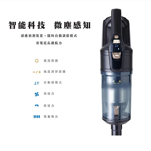 one-meter DC智慧微塵感知無線吸塵器 OTC-30021CS product thumbnail 3