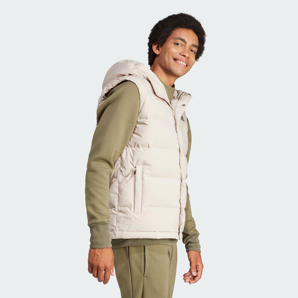 ADIDAS HELIONIC VEST 羽絨背心 愛迪達 男 保暖 穿搭 防風 米色 HY3935 product thumbnail 4