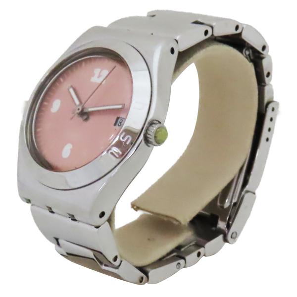 【二手名牌BRAND OFF】SWATCH 粉色錶盤 石英腕錶 product thumbnail 3