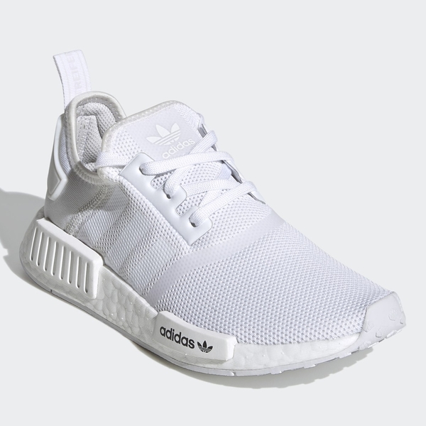 ADIDAS ORIGINALS NMD_R1 大童 女鞋 休閒 經典 襪套 網布 緩衝 BOOST 全白【運動世界】FW0432 product thumbnail 3