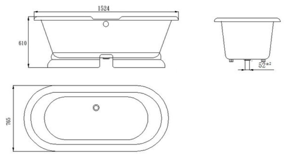 【麗室衛浴】BATHTUB WORLD 高級獨立式鑄鐵浴缸 NH-1009 1524*765*610mm product thumbnail 3