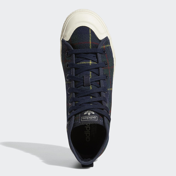 【五折出清】Adidas Nizza RF Platform Mid 女 休閒鞋 中筒 厚底 羊毛鞋面 格紋 藍 H02707 product thumbnail 5