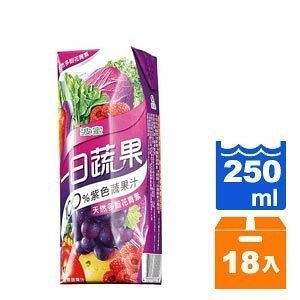 波蜜 一日蔬果100%紫色蔬果汁 250ml (18入)/箱【康鄰超市】