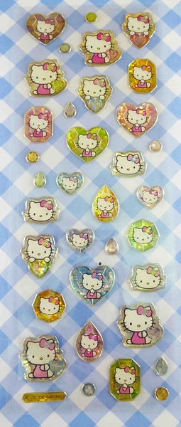 【震撼精品百貨】Hello Kitty 凱蒂貓~KITTY立體貼紙-寶石