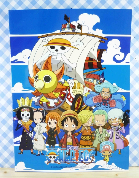 【震撼精品百貨】One Piece_海賊王~筆記本-藍船圖案