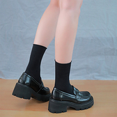 日系jk制服小皮鞋夏季厚底2023新款增高一腳蹬樂福鞋單鞋瑪麗珍鞋