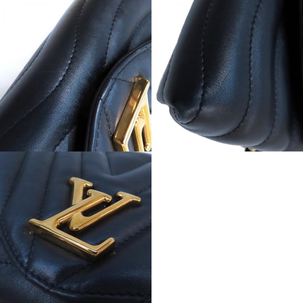 【二手名牌BRAND OFF】LOUIS VUITTON LV 路易威登 黑色 牛皮 New Wave Chain Bag MM 肩背包 M58552 product thumbnail 10