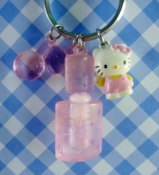 【震撼精品百貨】Hello Kitty 凱蒂貓~KITTY鑰匙圈-香水罐粉