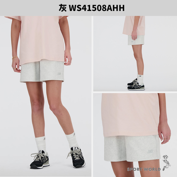 New Balance 短褲 女裝 刺繡 美版 灰【運動世界】WS41508AHH product thumbnail 4