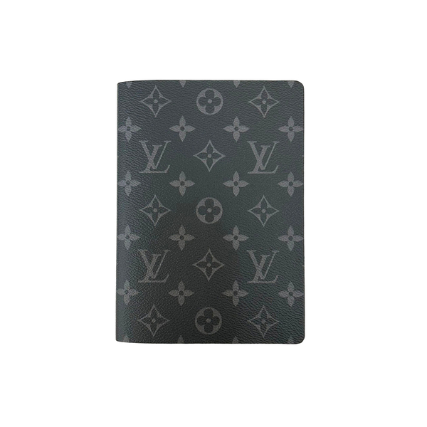 【二手名牌BRAND OFF】LOUIS VUITTON LV 路易威登 黑色 原花 PVC塗層帆布 筆記本