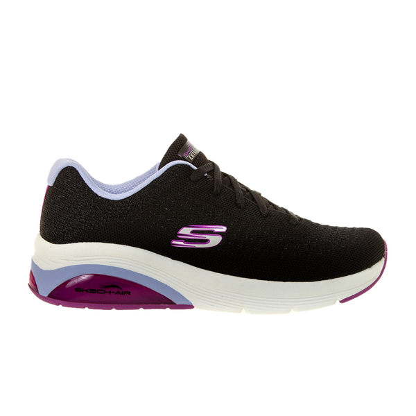 SKECHERS AIR EXTREME 2.0 黑紫 女 氣墊 透氣 可機洗 運動 休閒鞋 149645BKLV product thumbnail 2