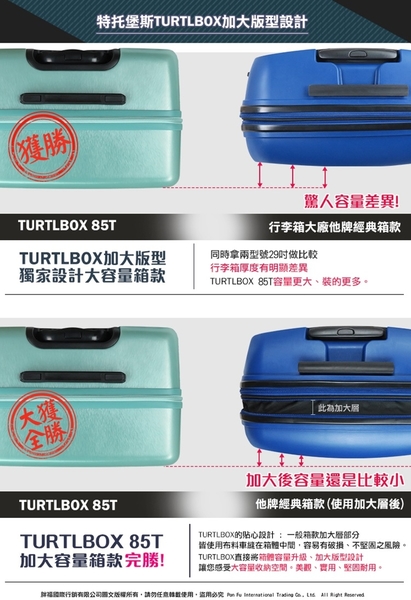 舊換新5折《熊熊先生》TURTLBOX 行李箱 YKK 防盜防爆拉鍊 旅行箱 特托堡斯 25吋 85T 現代印象
