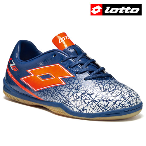 【LOTTO】LZG VIII 700 義大利進口兒童專業足球平地鞋 - 藍紅