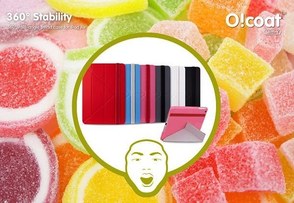[nova成功3C]Ozaki O!coat Slim-Y iPad Air 多角度智慧型保護套