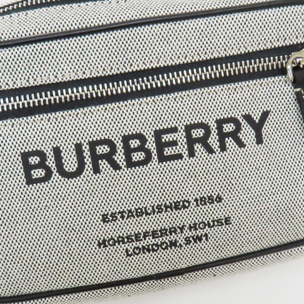 【二手名牌BRAND OFF】BURBERRY 巴寶莉【再降價】灰色 帆布 Horseferry Print 腰包 product thumbnail 7