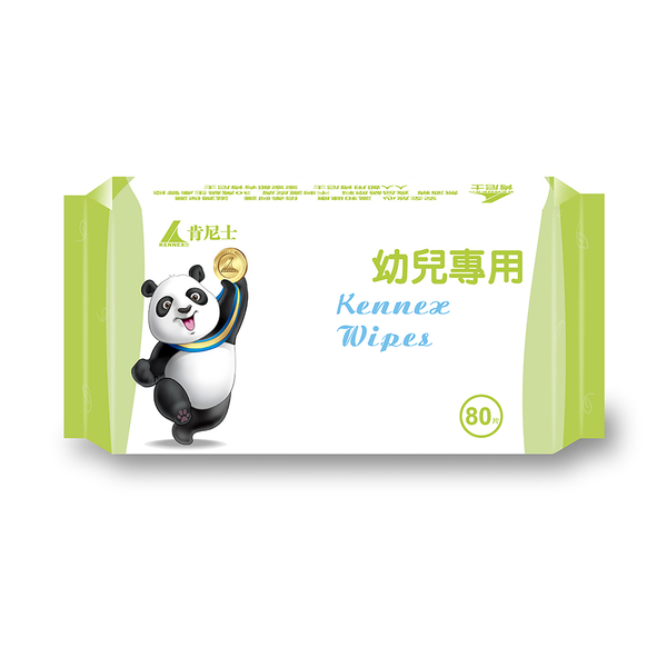 【Kennex肯尼士】純水柔濕巾-熊貓版80抽x36包