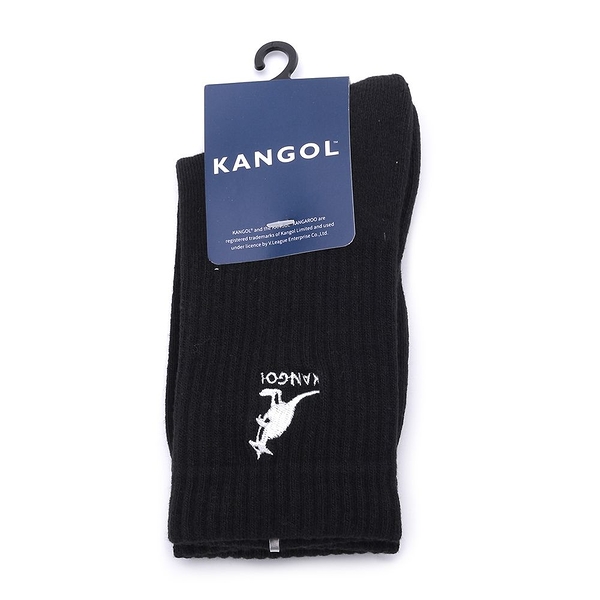 KANGOL 中長厚底襪 黑 6152184020