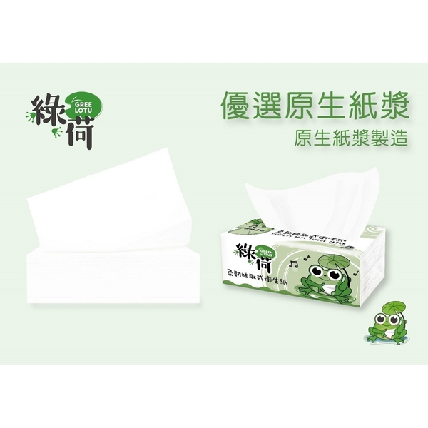 綠荷柔韌抽取式花紋衛生紙100抽100包/箱 product thumbnail 5