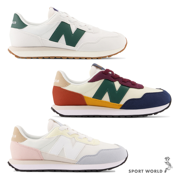 New Balance 237 童鞋 中童 休閒鞋 魔鬼氈 白綠/彩色/粉藍【運動世界】PH237RF/PH237VG/PH237VE